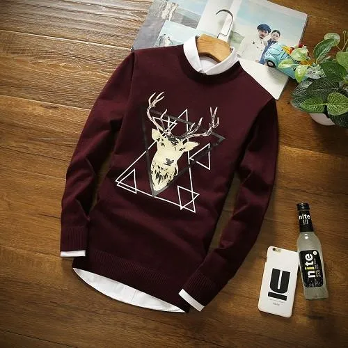 Men's Cashmere Deer Pullover