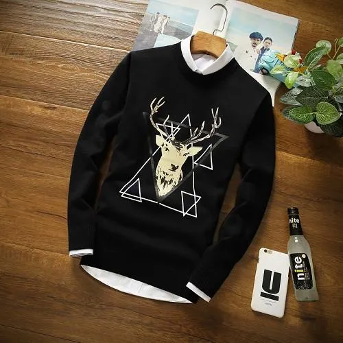 Men's Cashmere Deer Pullover