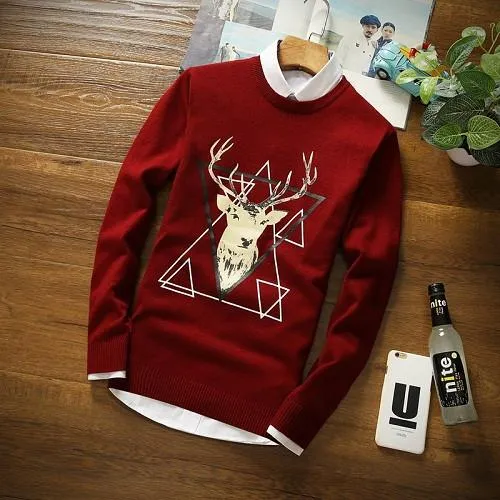 Men's Cashmere Deer Pullover