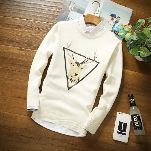 Men's Cashmere Deer Pullover