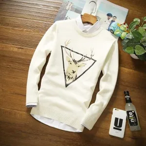 Men's Cashmere Deer Pullover