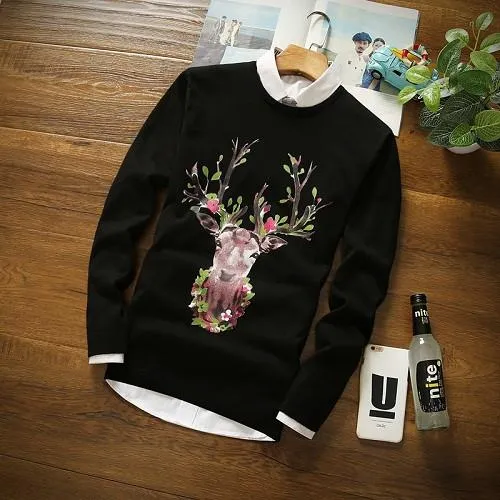 Men's Cashmere Deer Pullover