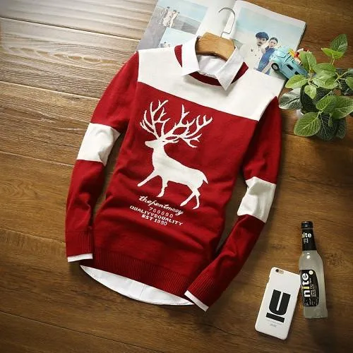 Men's Deer Holiday Sweater