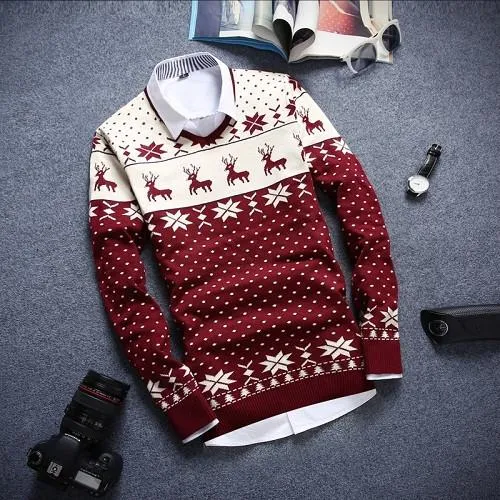 Men's Holiday Deer Sweater