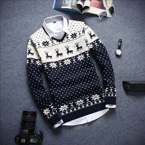 Men's Holiday Deer Sweater
