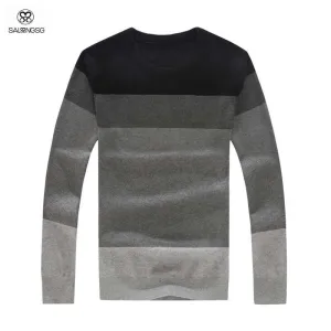Men's Luxury Striped Pull Over Up To 4XL