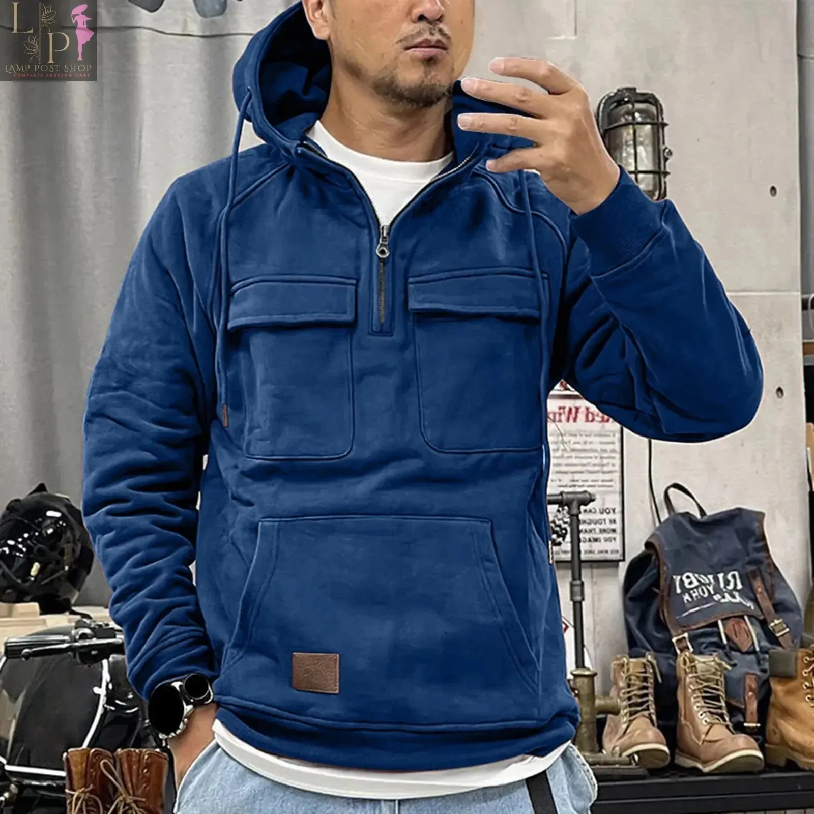 Men's Winter Sweatshirt: Pullover Hoodies, Zippered Loose-Fit Training Sweatshirts, Blouse Pullovers for 2023