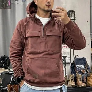 Men's Winter Sweatshirt: Pullover Hoodies, Zippered Loose-Fit Training Sweatshirts, Blouse Pullovers for 2023