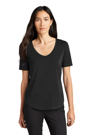 Mercer Mettle Women's Stretch Jersey Relaxed Scoop MM1017 Deep Black