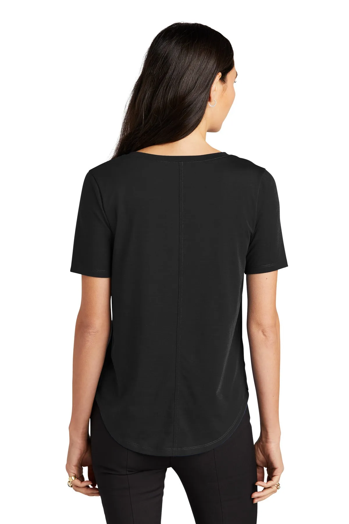 Mercer Mettle Women's Stretch Jersey Relaxed Scoop MM1017 Deep Black