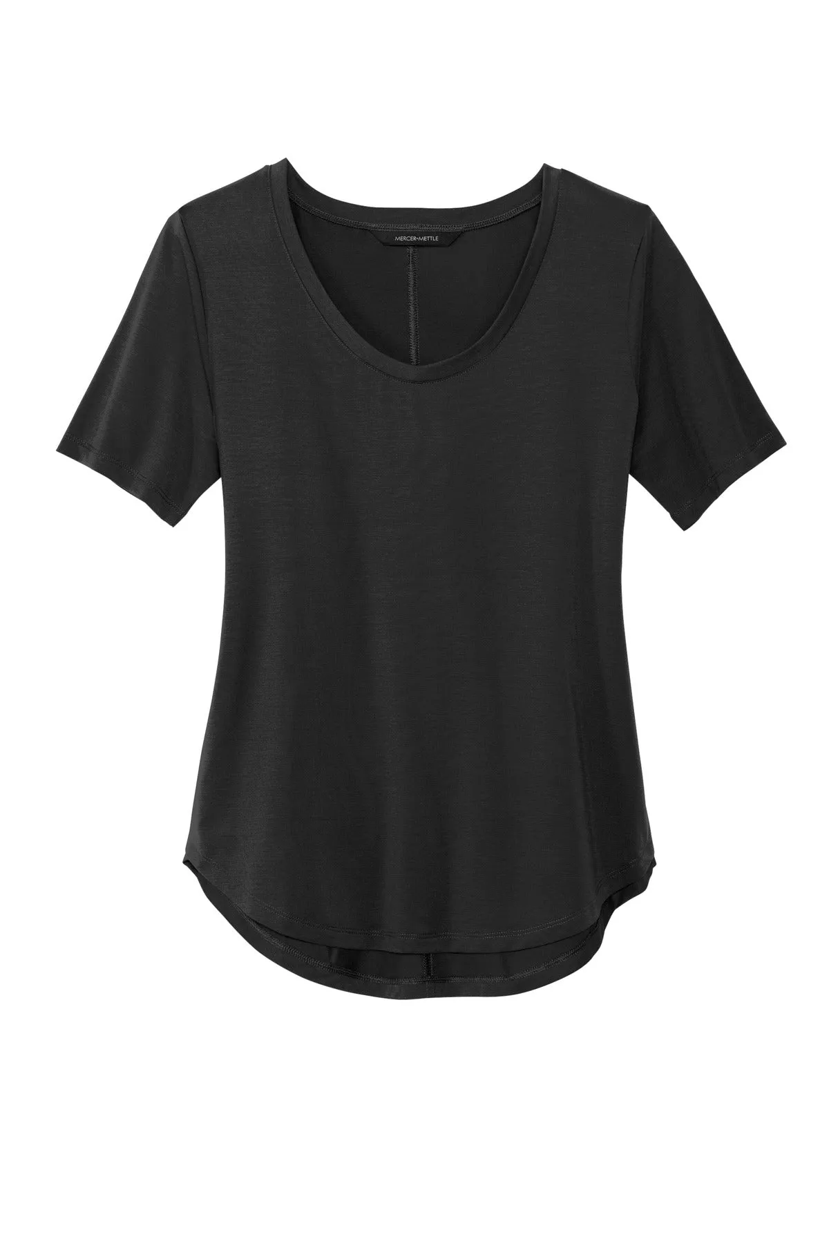 Mercer Mettle Women's Stretch Jersey Relaxed Scoop MM1017 Deep Black