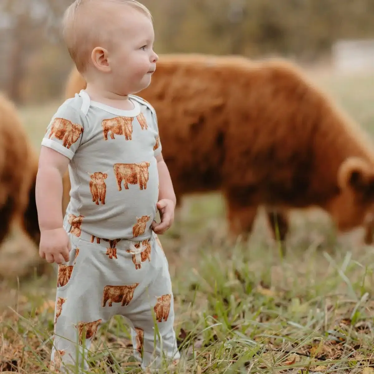 Milkbarn Bamboo One Piece Highland Cow