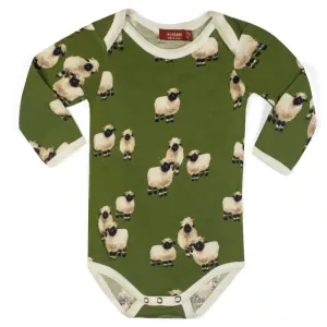 Milkbarn - Long Sleeve Bamboo Onesie - Valais Sheep