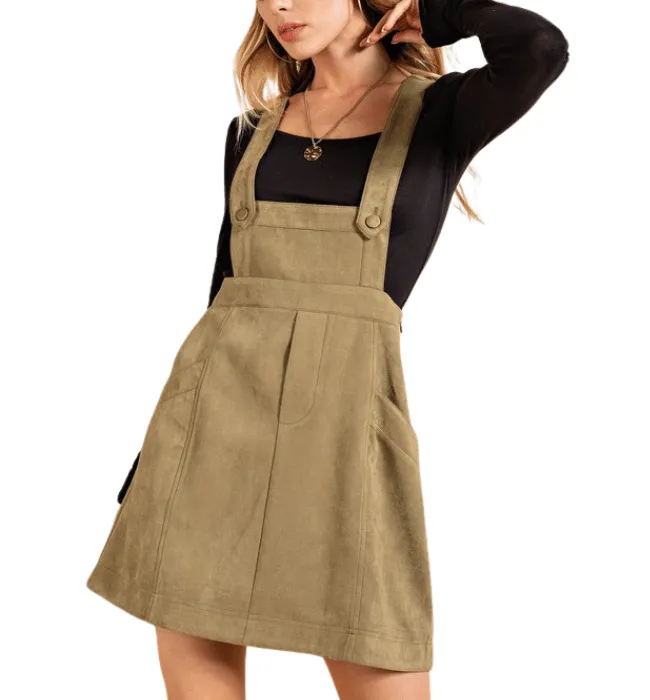 Miller Vegan Suede Overall Skirt
