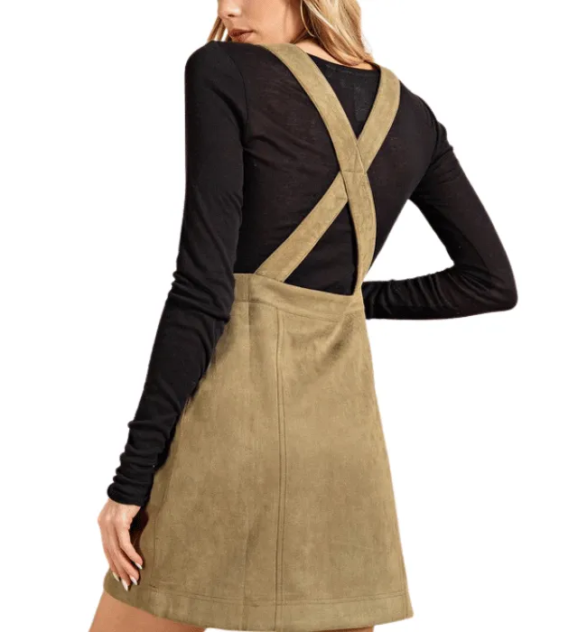 Miller Vegan Suede Overall Skirt