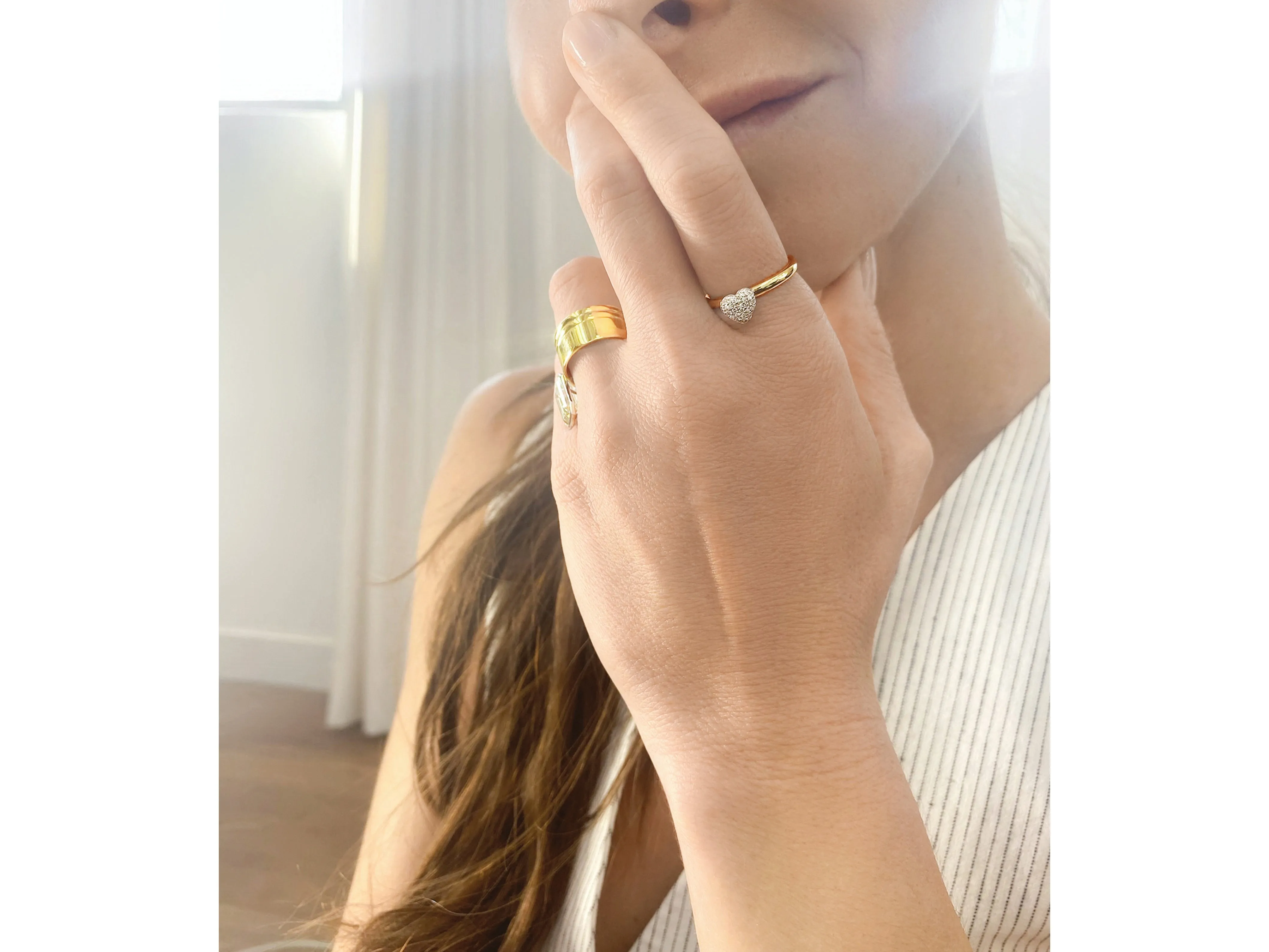 Mini Heart SideCar Ring