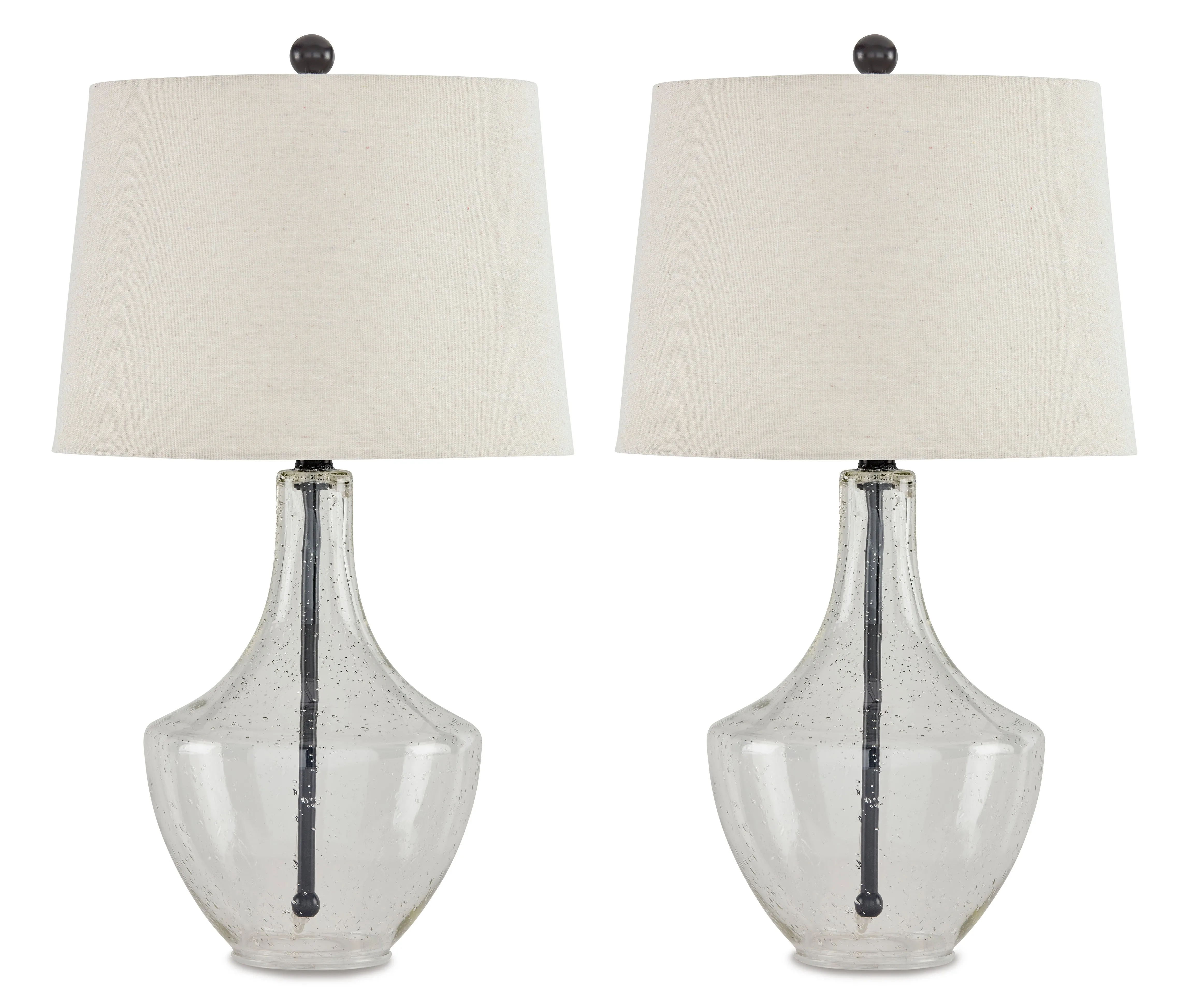 Misty Valley Gregsby Clear/Black Casual Table Lamp (Set of 2)