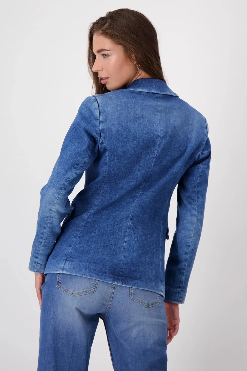 Monari Longline Denim Blazer 408378