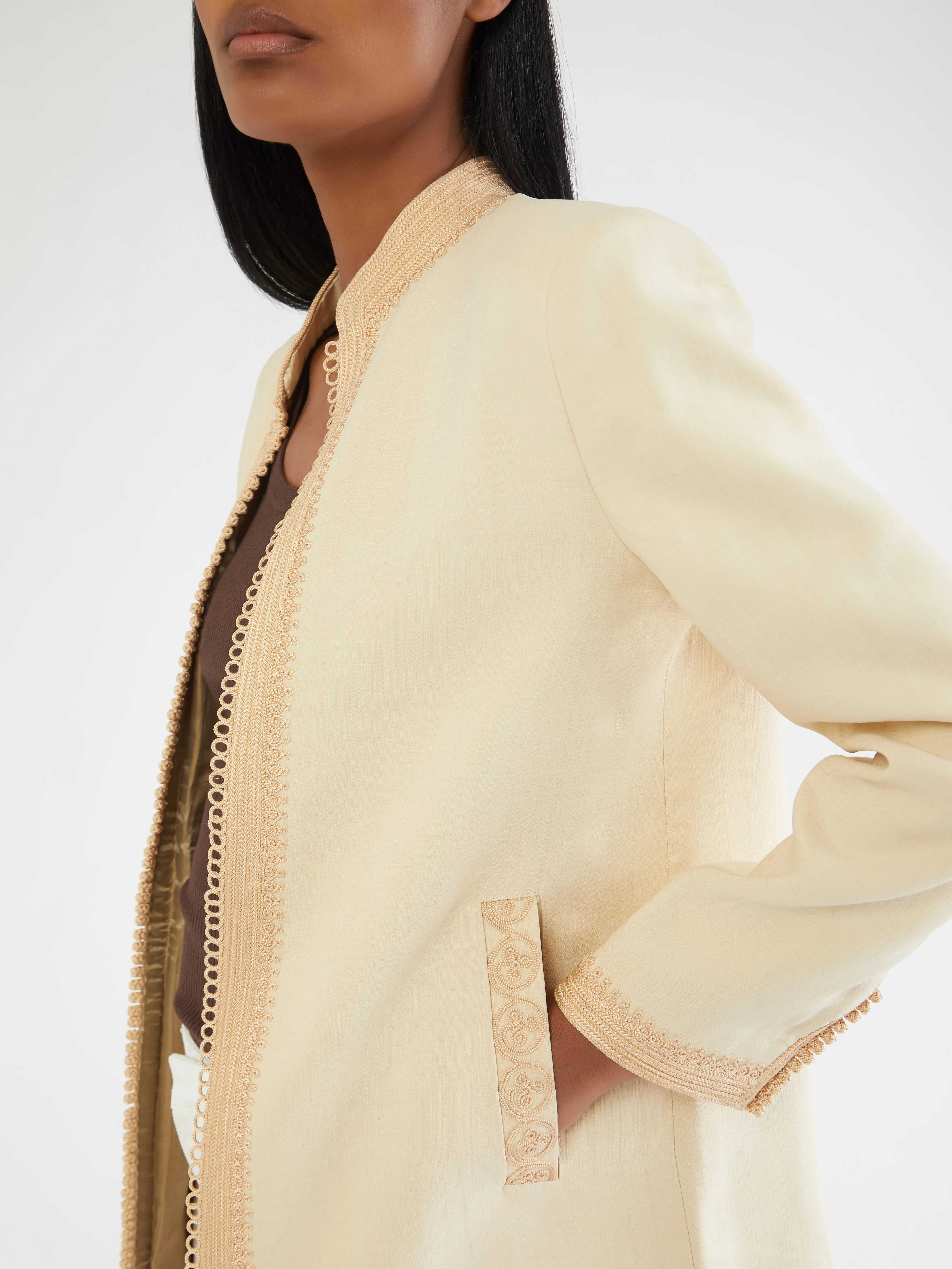 Moroccan linen blazer