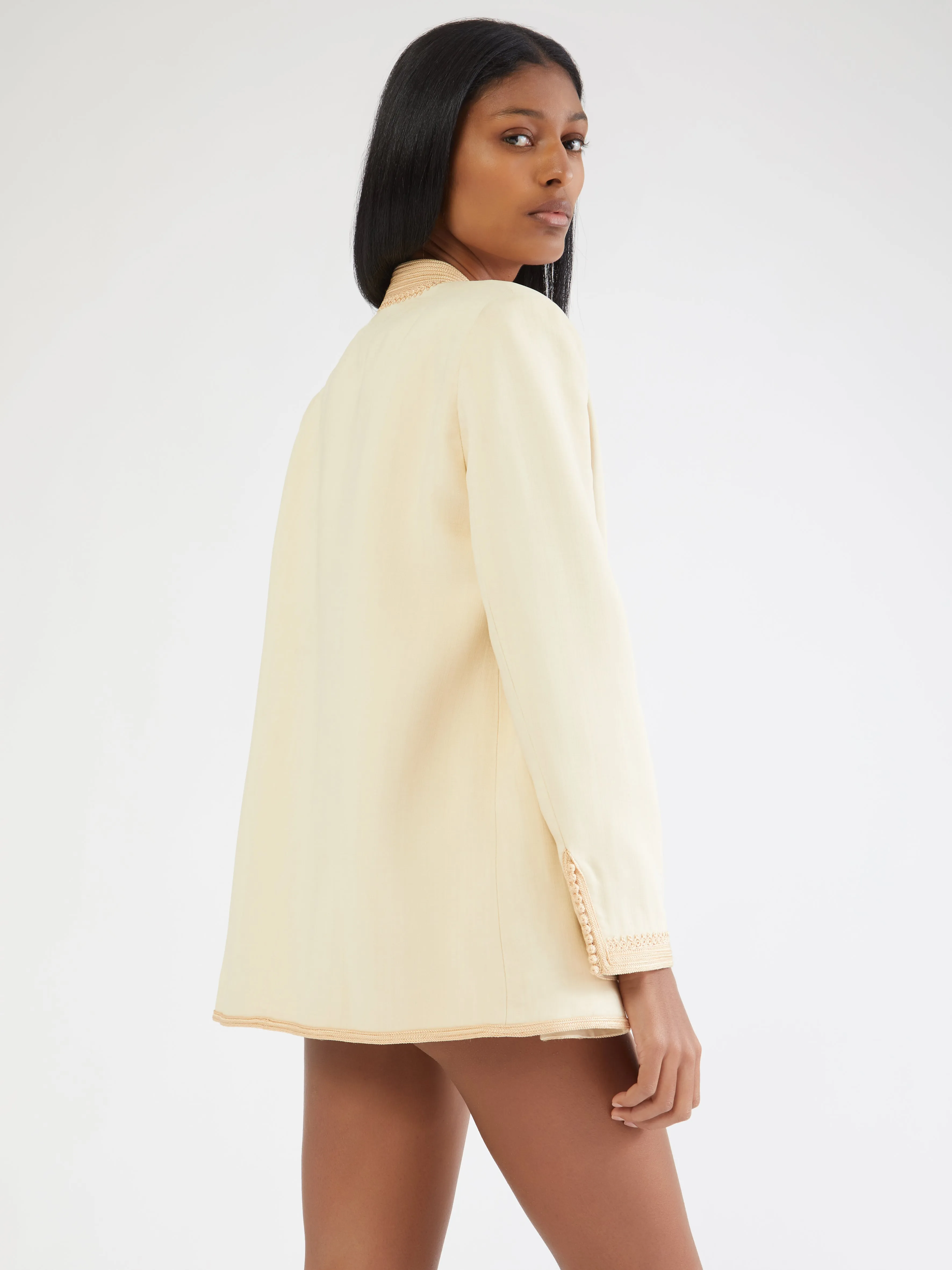 Moroccan linen blazer
