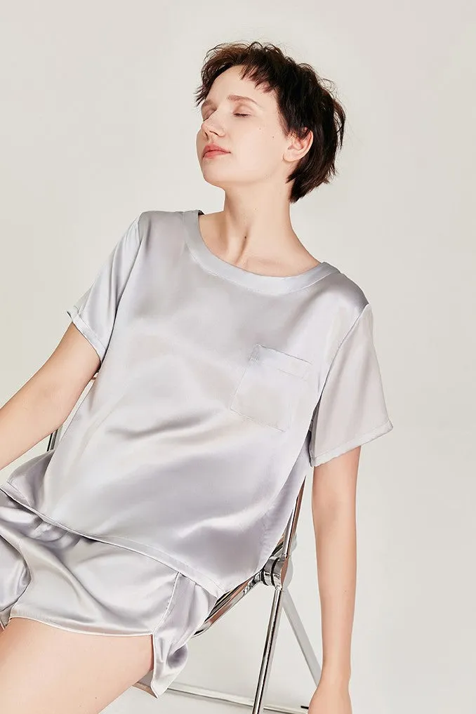 Mulberry Silk Lounge Set (Grey)