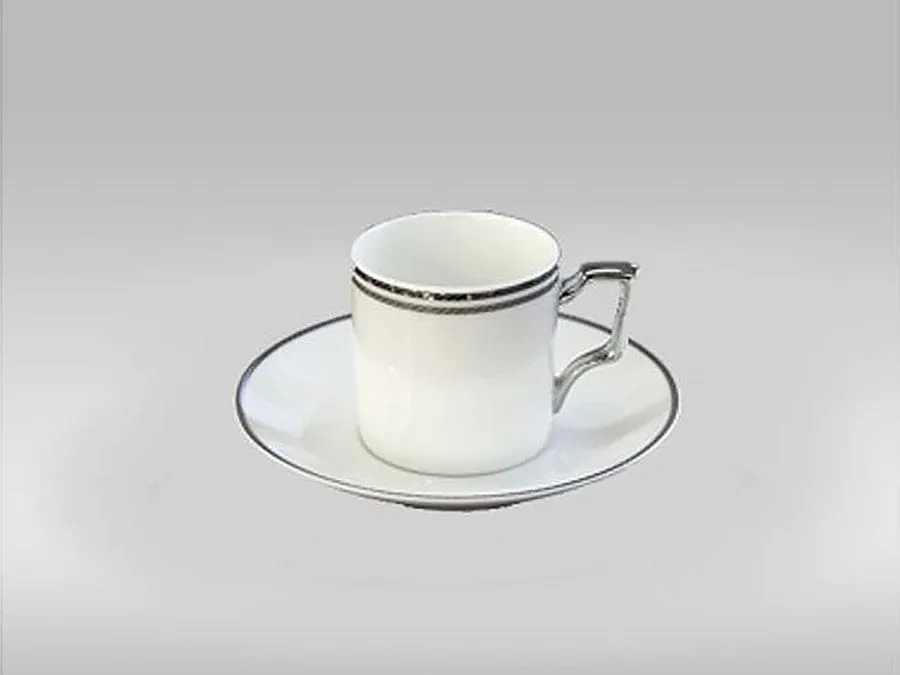 Noritake Aidan Platinum Espresso Cup & Saucer 90ml AID051