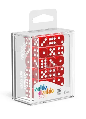 Oakie Doakie Dice D6 Dice 12 mm Solid - Red (36)
