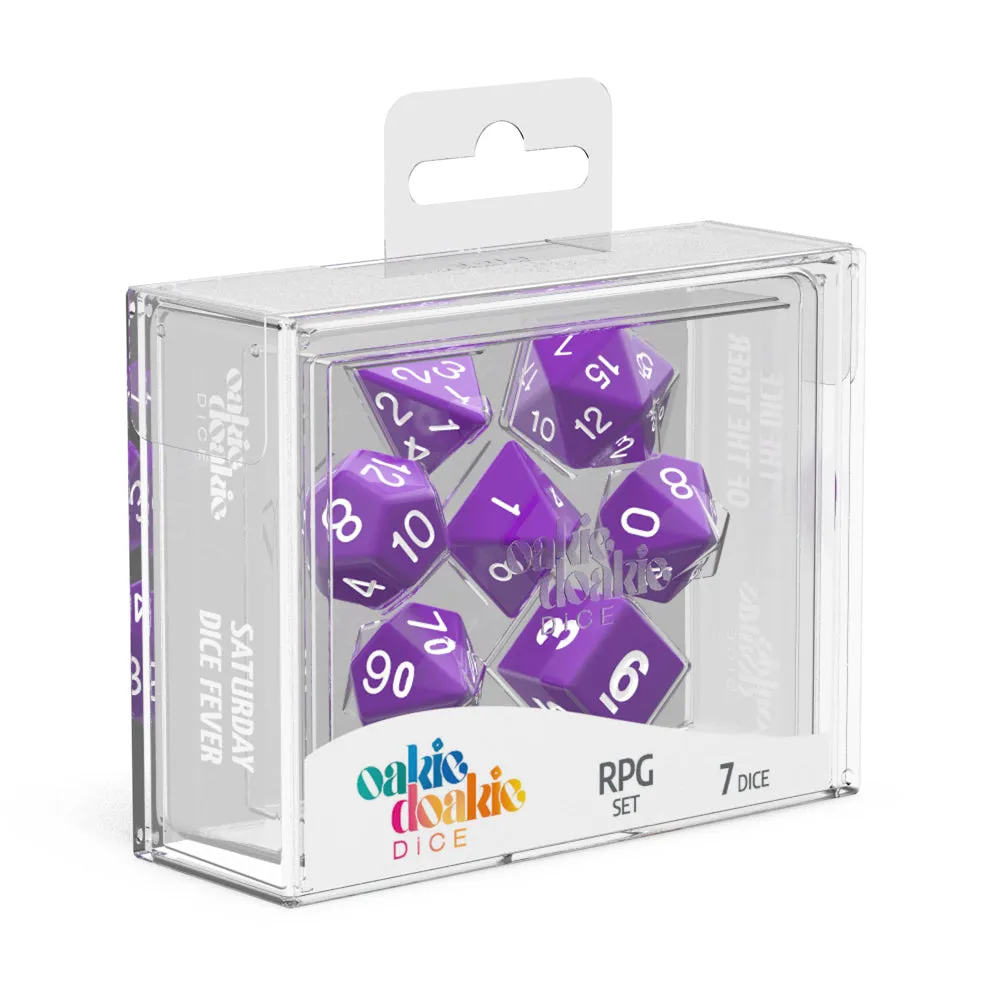 oakie doakie DICE RPG Set Solid: Purple (7)
