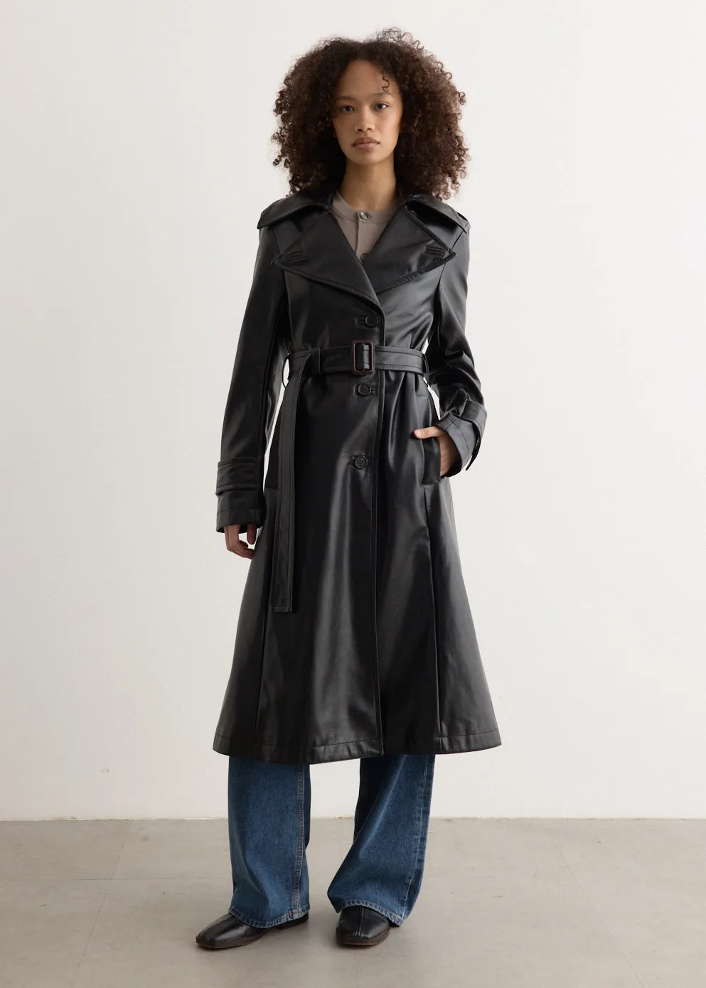 Oliv Vintage Faux Leather Jacket