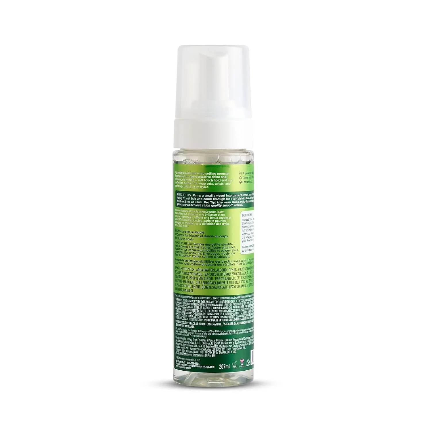 Olive Oil Hold & Shine Wrap/Set Mousse