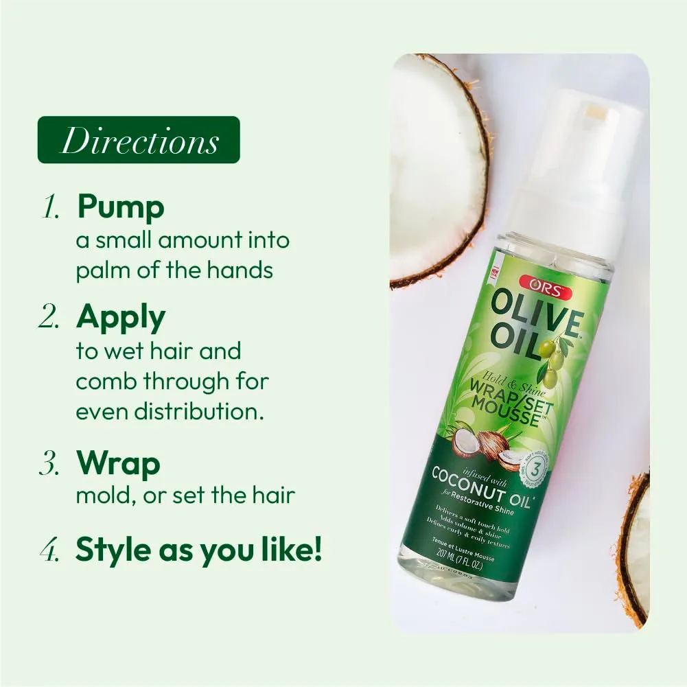 Olive Oil Hold & Shine Wrap/Set Mousse