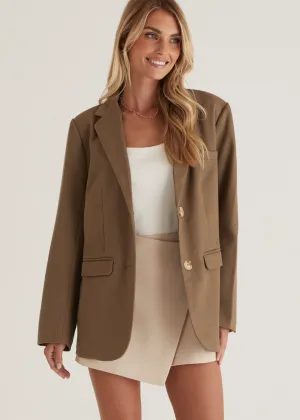 Oliviae Blazer - Brown