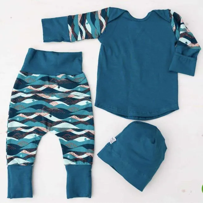 Organic Grow-With-Me Pyjama 5-in-1 (3PC) Set - Chik -Chuk