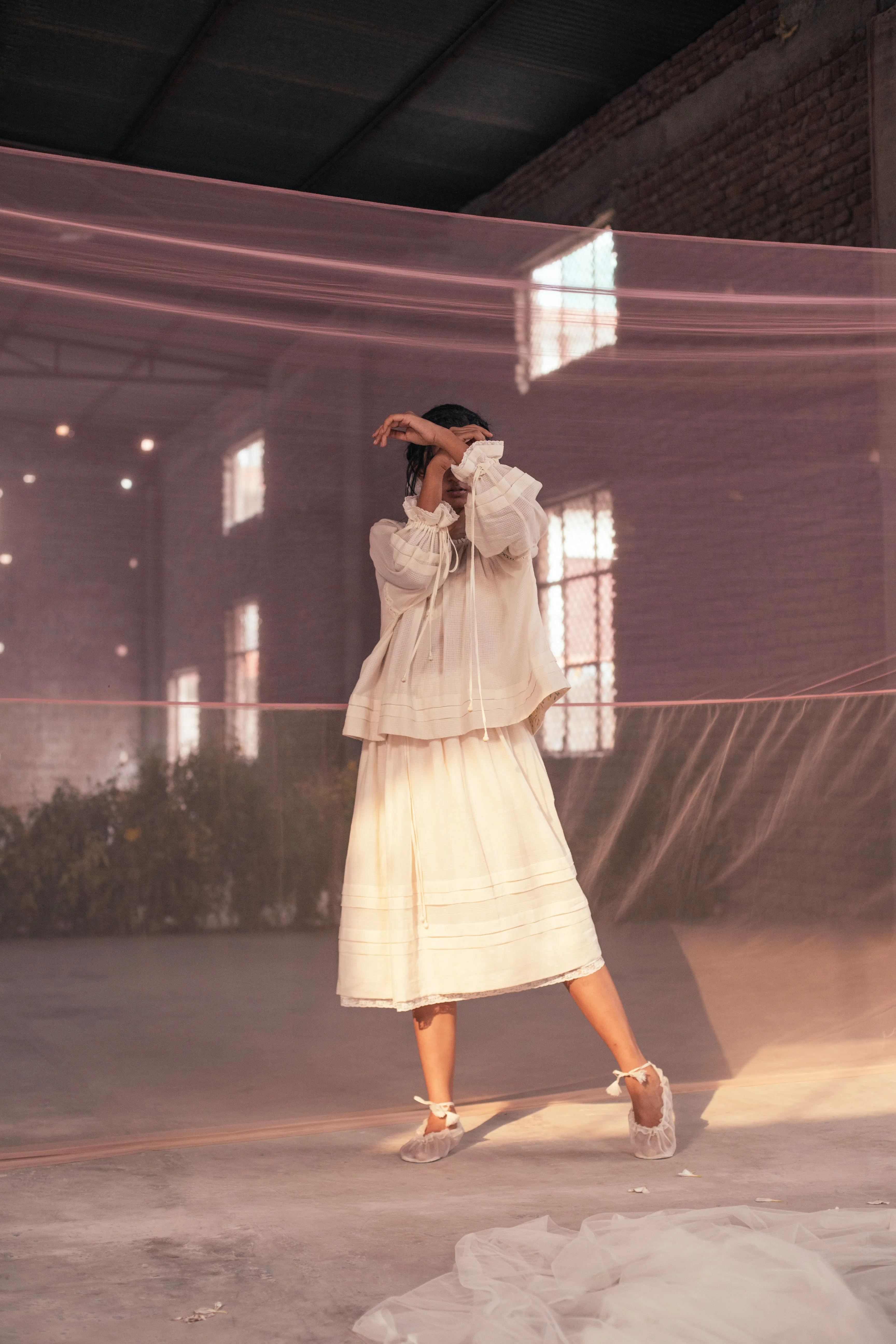 Pansy peasant skirt