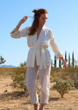 Phoebe Pom Pom Pant in Sandy Fawn