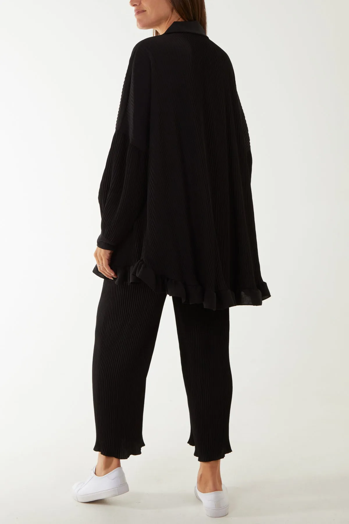 Plisse Shirt & Trouser Co-Ord Set