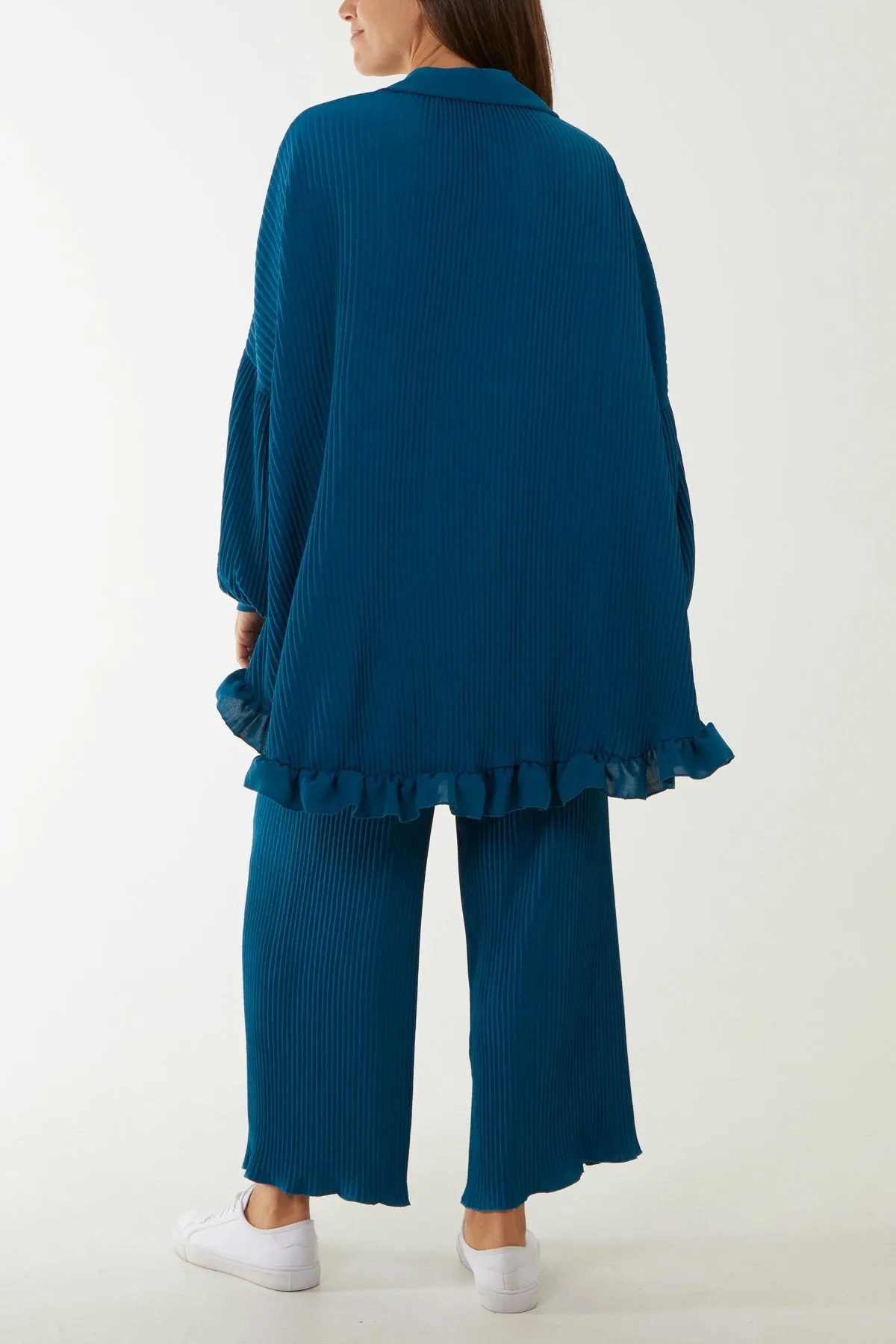 Plisse Shirt & Trouser Co-Ord Set