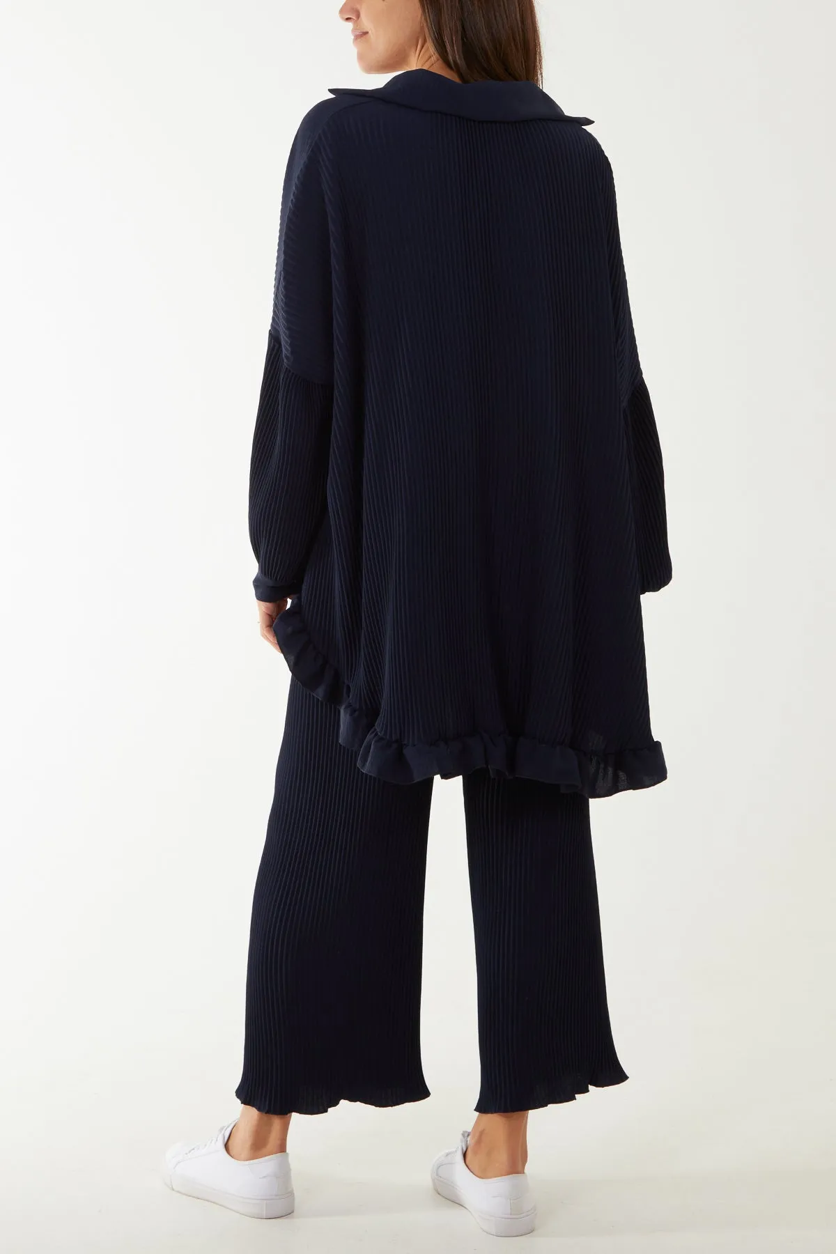Plisse Shirt & Trouser Co-Ord Set