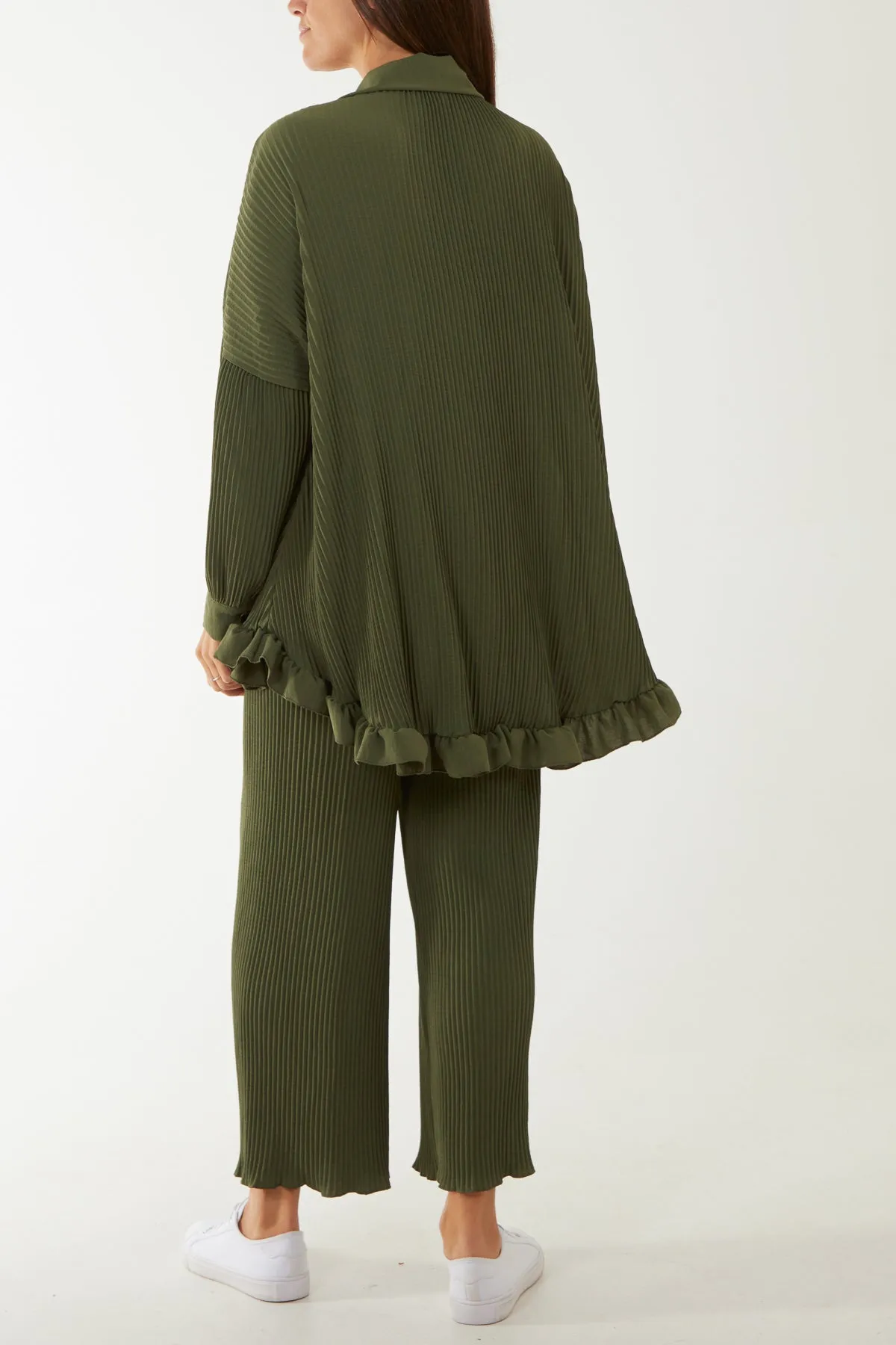 Plisse Shirt & Trouser Co-Ord Set