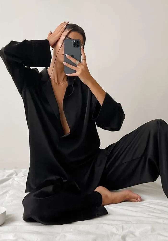 Plus Size Satin Pajama Sets