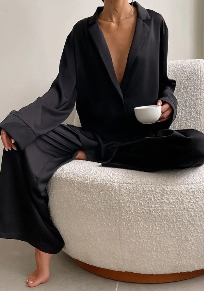Plus Size Satin Pajama Sets