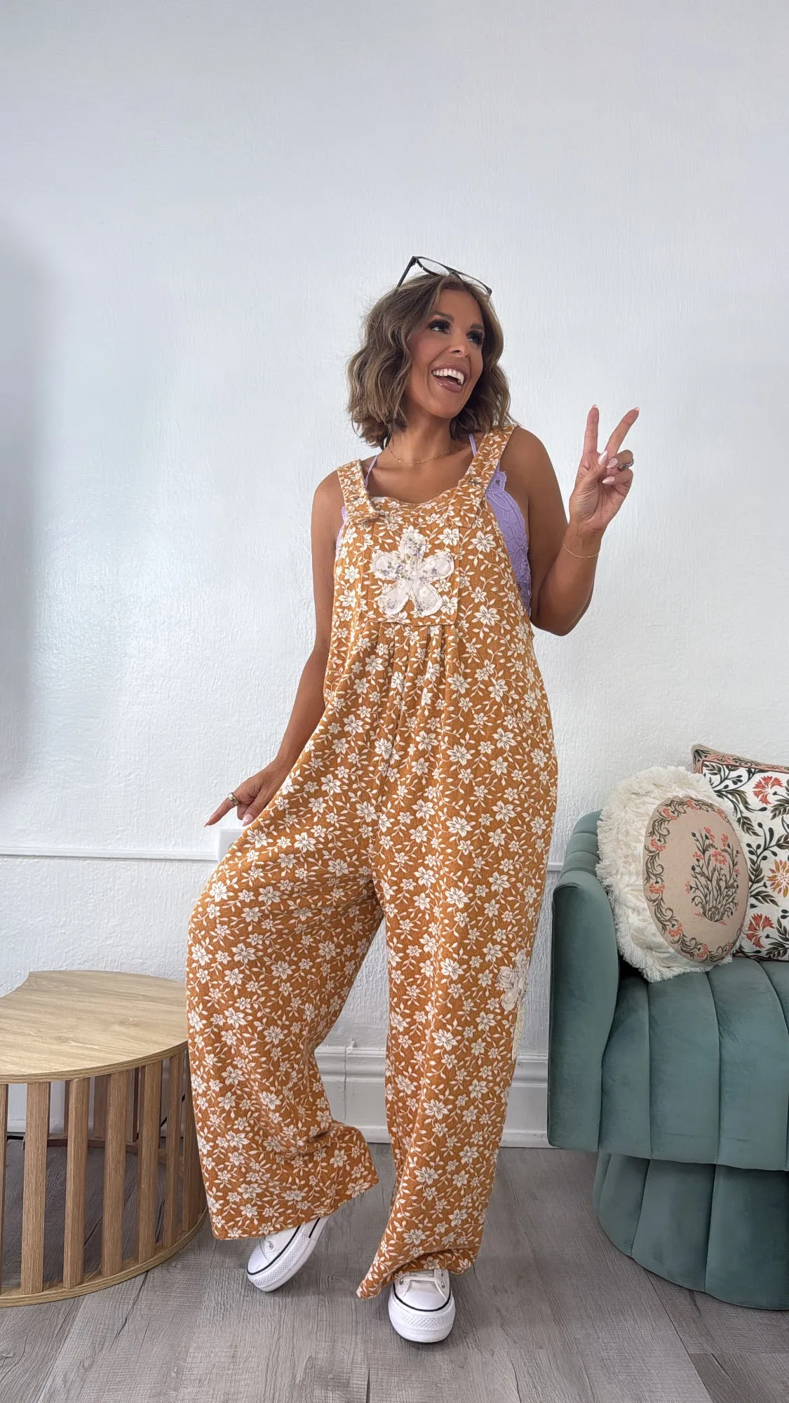 POL: Honeyflower Overalls, Mustard