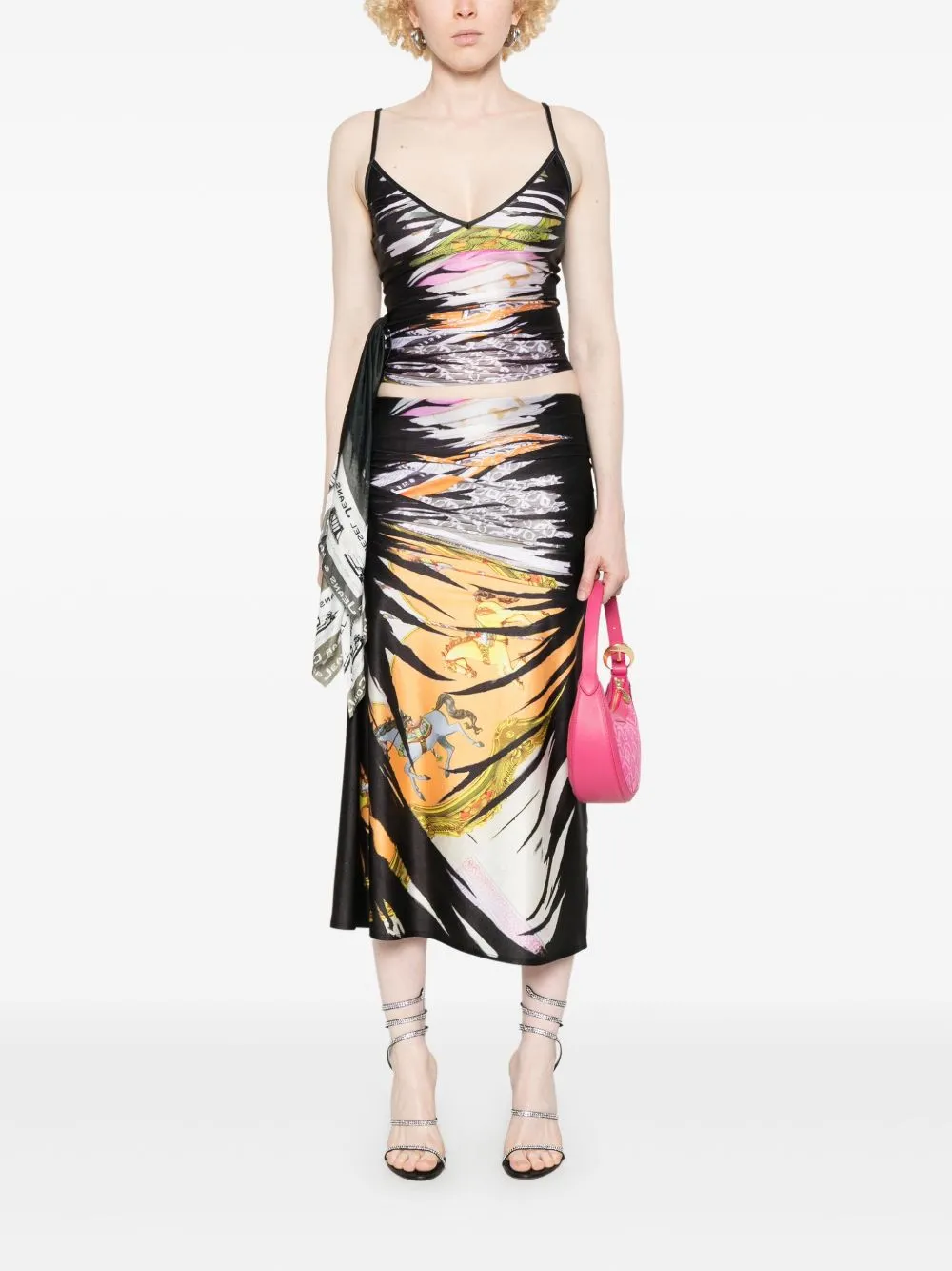 Printed midi skirt