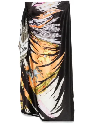 Printed midi skirt