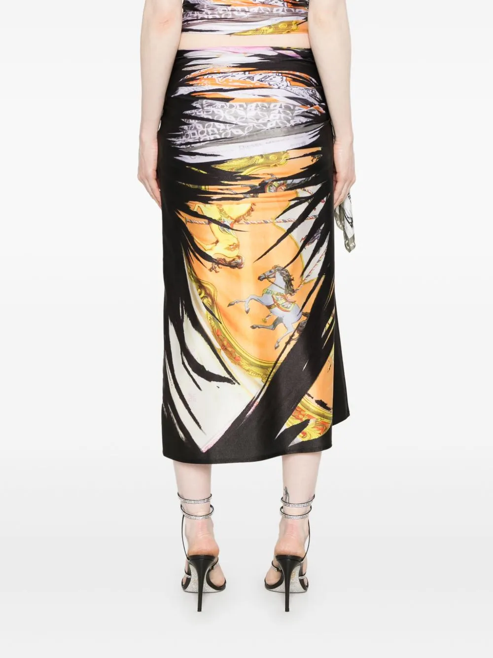 Printed midi skirt