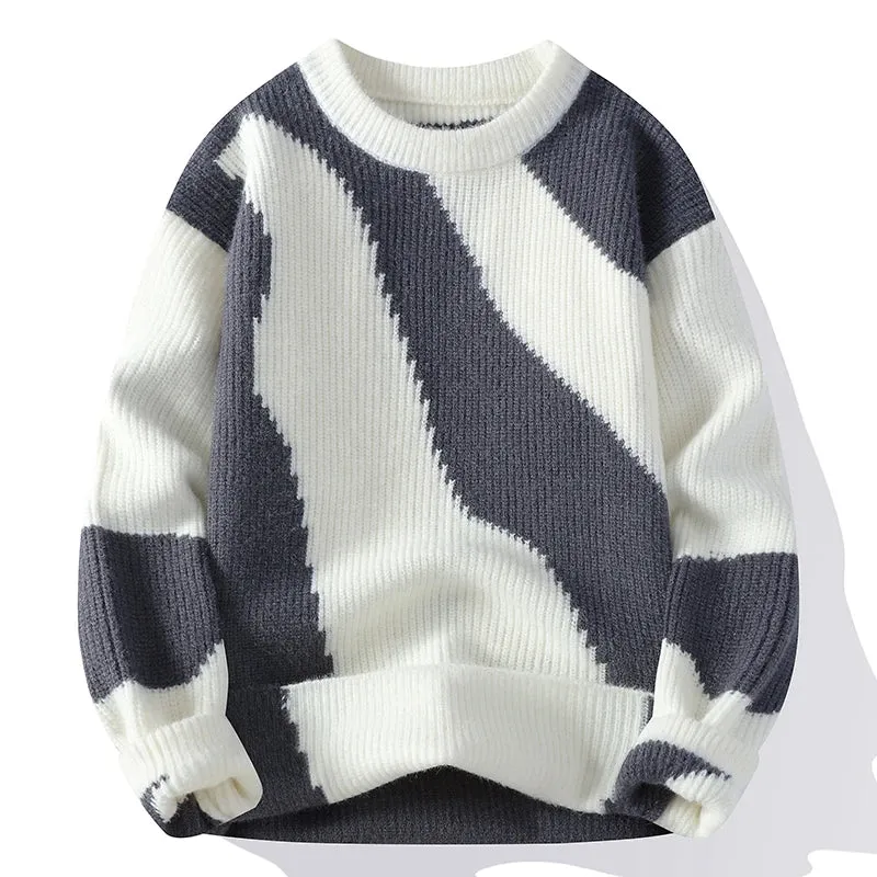Pull Homme 2024 New Autumn Winter High End Luxury Wool Sweater Men Korean Harajuku Pullover Man Thick Warm Mens Christmas Jumper