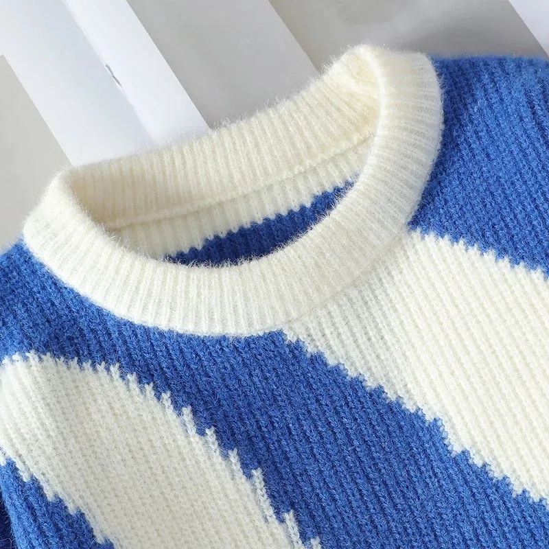 Pull Homme 2024 New Autumn Winter High End Luxury Wool Sweater Men Korean Harajuku Pullover Man Thick Warm Mens Christmas Jumper