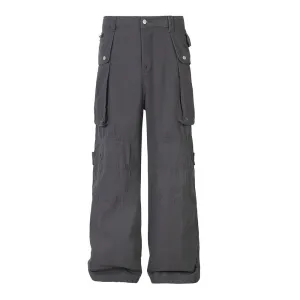 Punk Distressed Overalls Casual Trousers Men