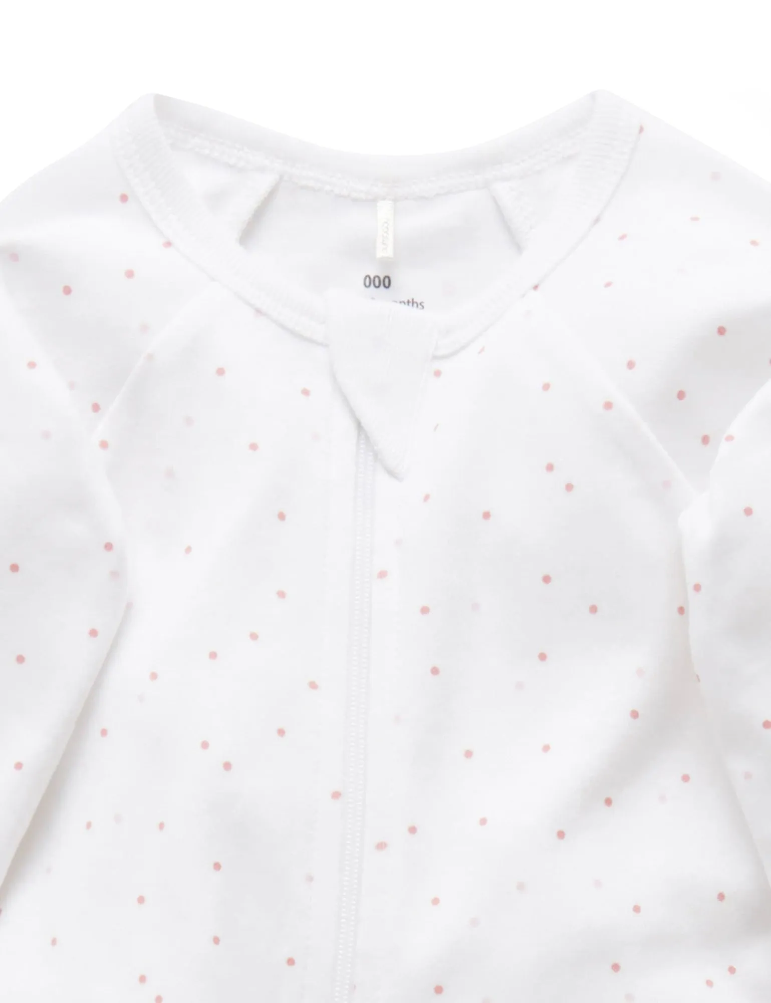 Purebaby Organic 3 Piece Set - Pale Pink Spots