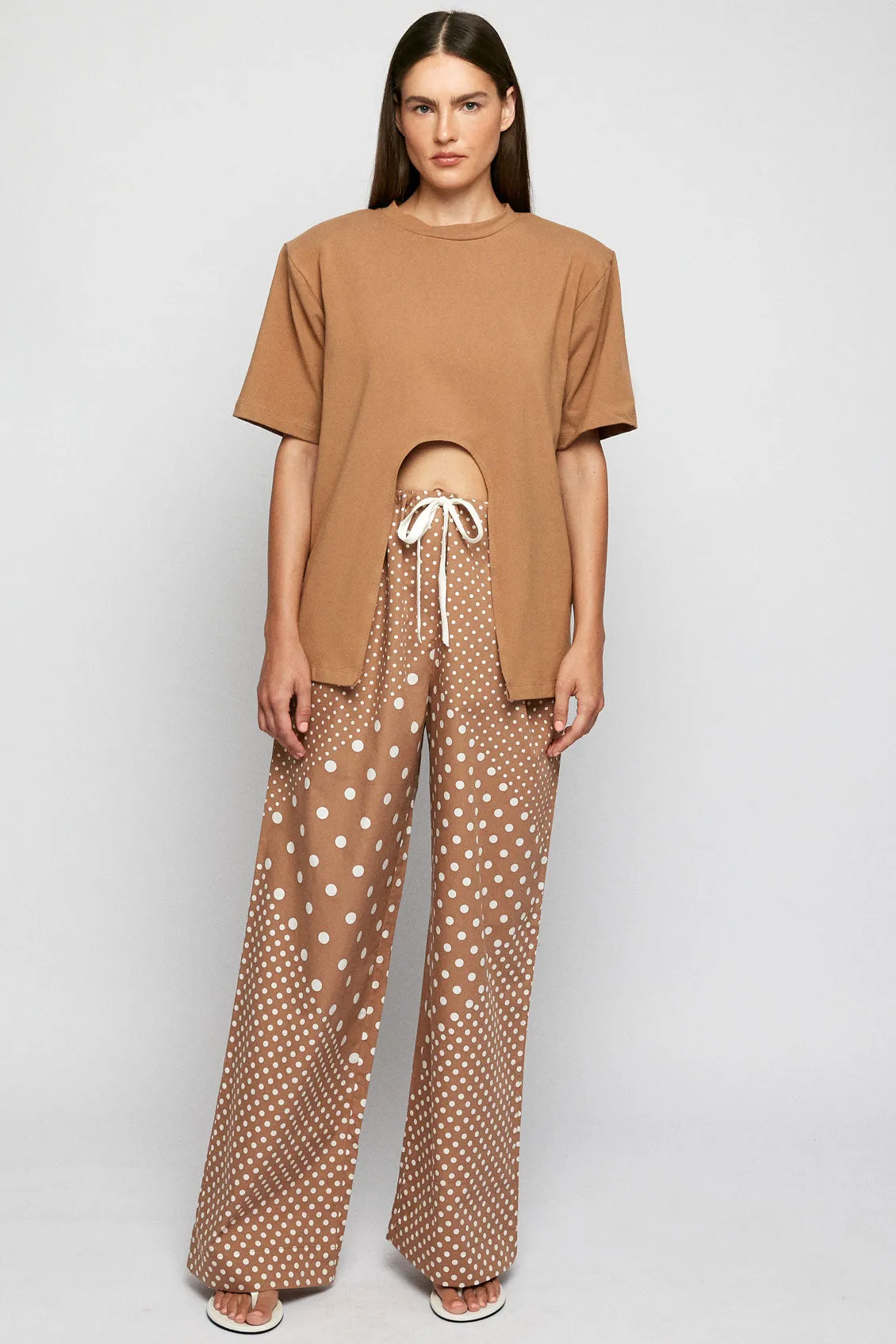 Relaxed Cut Out Tee | Relaxed Tie Up Pant